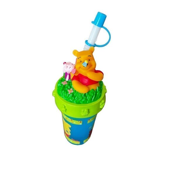 Vtg Disney Winnie the Pooh Bear Travel Water Bottle Tumbler Drink Cup 8." - Picture 9 of 11